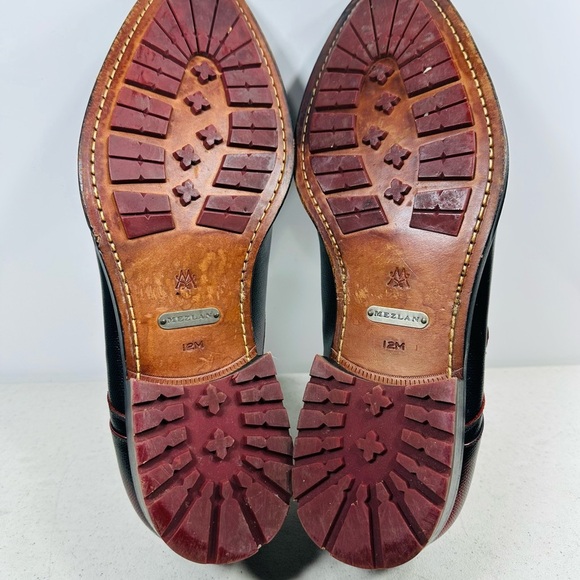 MEZLAN MEN'S SHOES PATINA LEATHER MONKSTRAP LOAFERS SIZE 12 - Picture 6 of 8